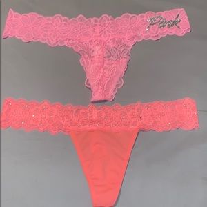PINK Victoria’s Secret Large Thongs NWT